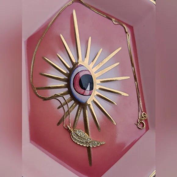 ✨ 14K Gold Diamond Wing Charm by Sydney Evan and 14K Box Chain ✨ - Picture 2 of 5